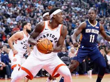 Pascal Siakam, en acción ante los Pelicans Pascal Siakam, en acción ante los Pelicans