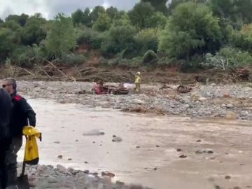 Hallan el coche de los dos desaparecidos durante el temporal en L'Espluga de Francolí (Tarragona)