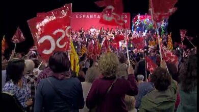 La campaña para las elecciones generales, entre Franco y Cataluña