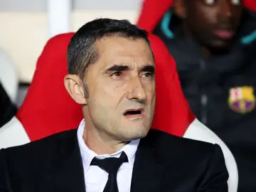 Ernesto Valverde, en el duelo ante el Slavia de Praga Ernesto Valverde, en el duelo ante el Slavia de Praga