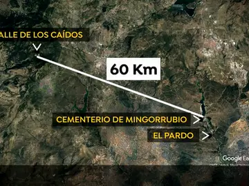 El último viaje de Franco: 60 kilómetros por aire o tierra El último viaje de Franco: 60 kilómetros por aire o tierra
