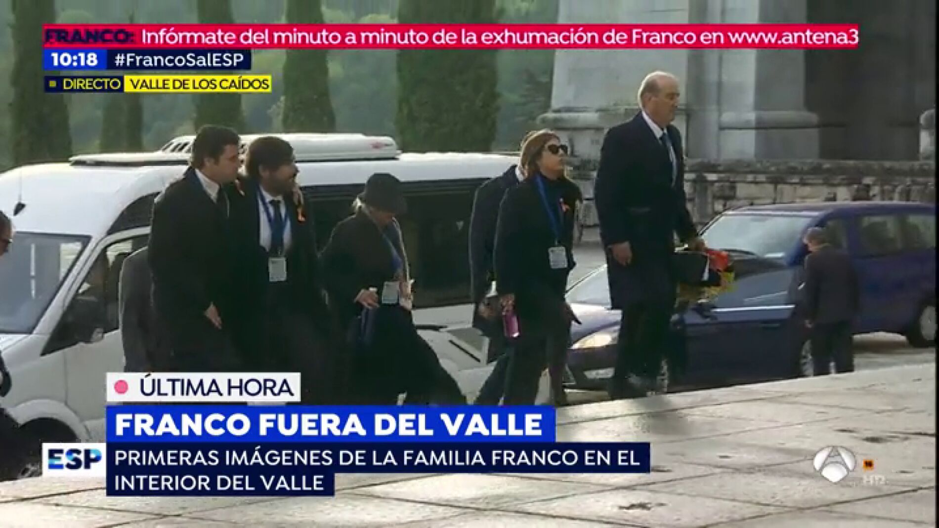 Llegada de los Franco al Valle de los Ca&iacute;dos