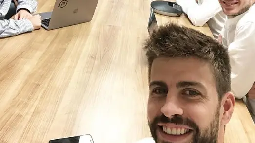 Gerard Piqu&eacute;, reunido antes de la Copa Davis