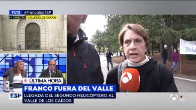 La 'mujer más franquista de España' monta en cólera durante la exhumación de Franco: 