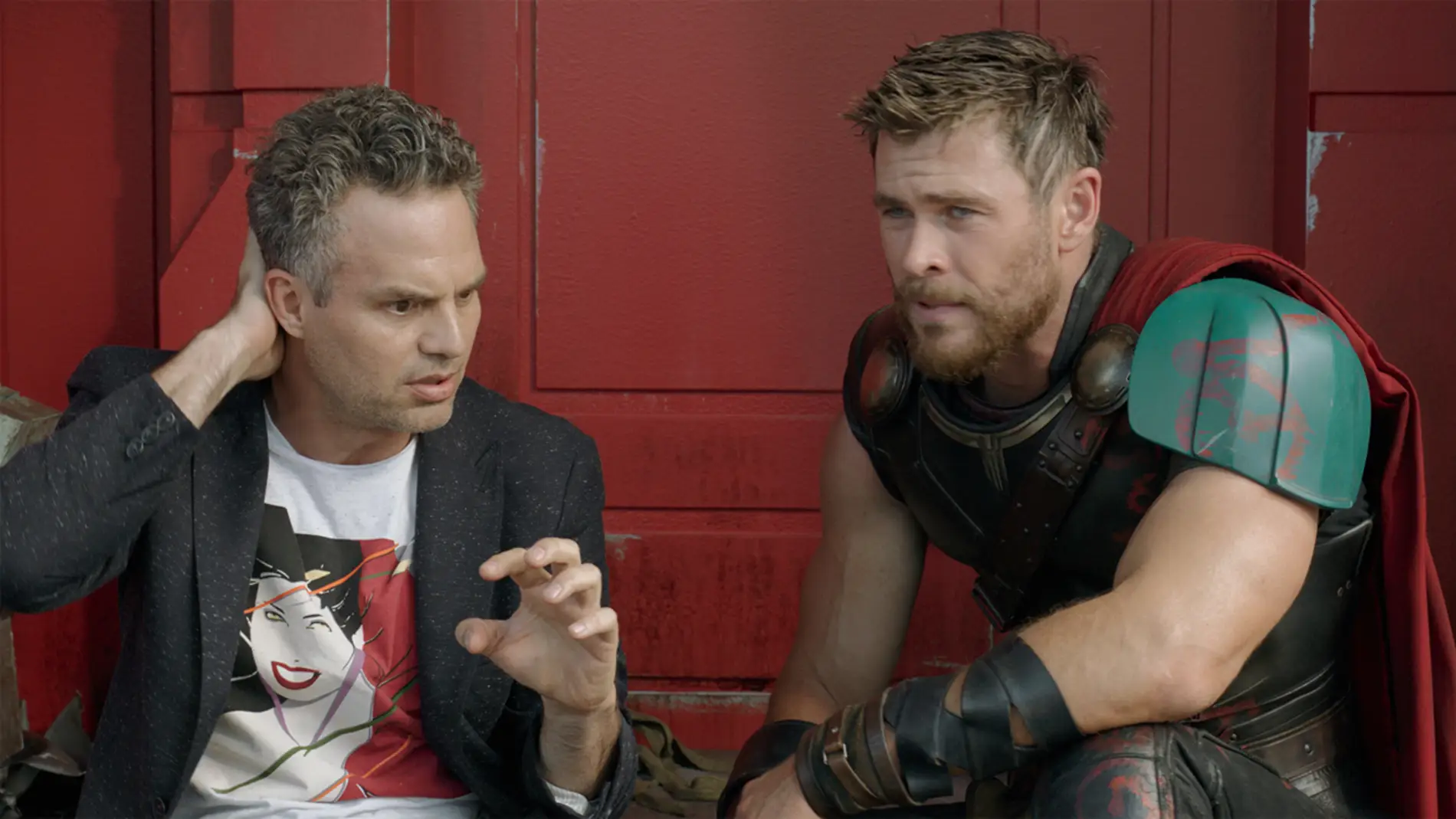 Chris Hermsworth (Thor) y Mark Ruffalo (Hulk) en 'Ragnarok'