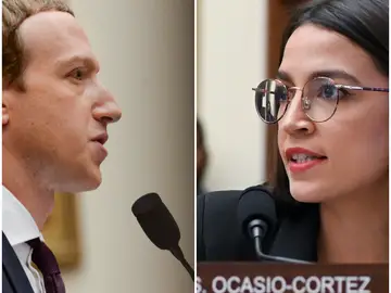 Mark Zuckerberg y Alexandria Ocaso-Cortez Mark Zuckerberg y Alexandria Ocaso-Cortez