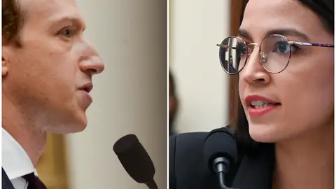 Mark Zuckerberg y Alexandria Ocaso-Cortez Mark Zuckerberg y Alexandria Ocaso-Cortez