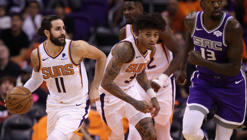 Ricky Rubio en el partido contra los Kings de Sacramento