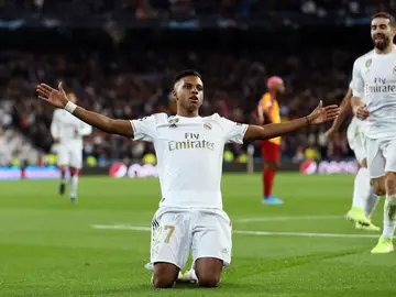 Rodrygo celebra un gol ante el Galatasaray Rodrygo celebra un gol ante el Galatasaray