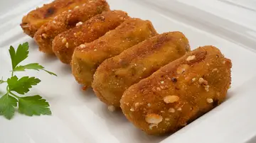 La receta de Croquetas de berenjena y queso de Karlos Arguiñano