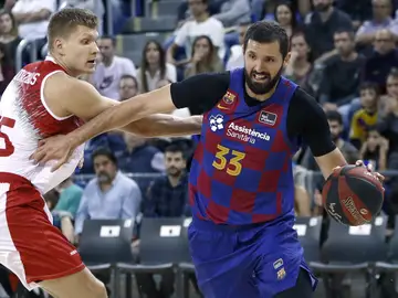 Mirotic, en un partido con el Barcelona Mirotic, en un partido con el Barcelona