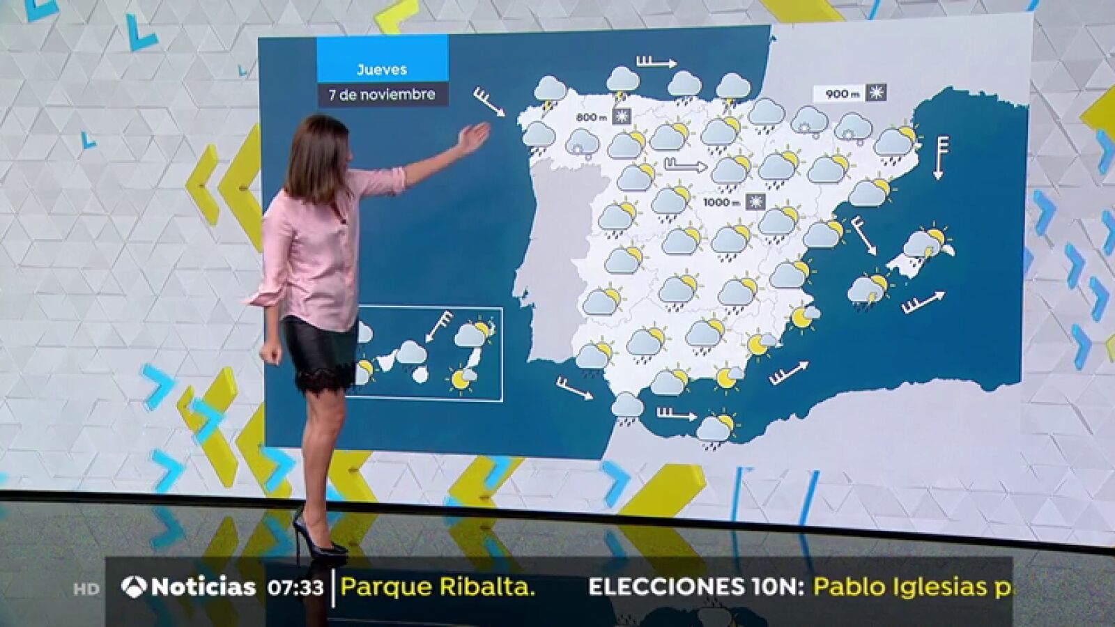 Este jueves se espera un descenso brusco de las temperaturas con nevadas en el norte