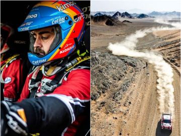 Fernando Alonso compitiendo en el rally Ula Neom