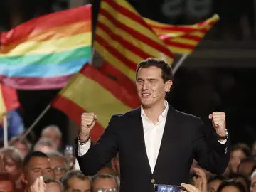 Albert Rivera, en el cierre de campaña de Ciudadanos. Albert Rivera, en el cierre de campaña de Ciudadanos.