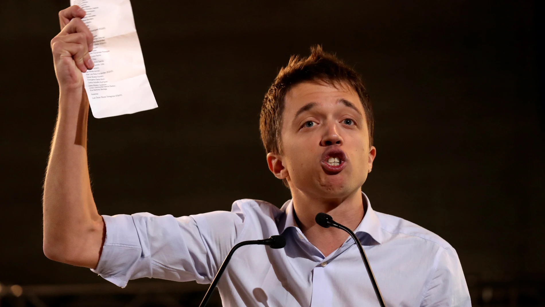 Íñigo Errejón, en el acto de campaña de Más País Íñigo Errejón, en el acto de campaña de Más País