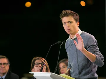 Íñigo Errejón durante un acto electoral Íñigo Errejón durante un acto electoral