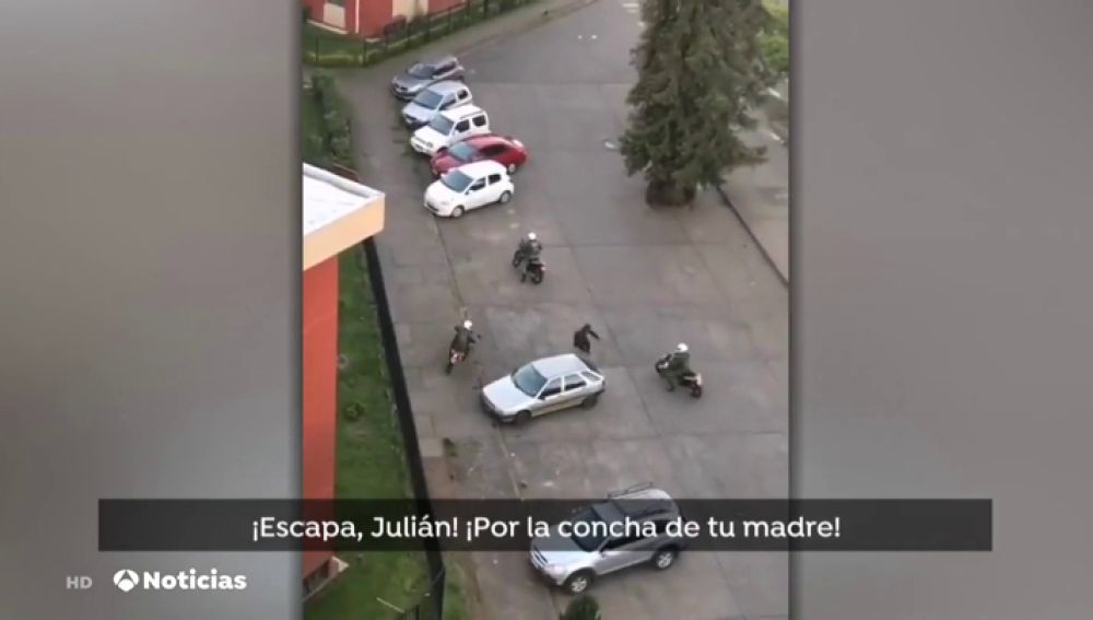 La imagen viral de una persecución en Chile que reaviva las críticas contra el gobierno y los protocolos de la policía 