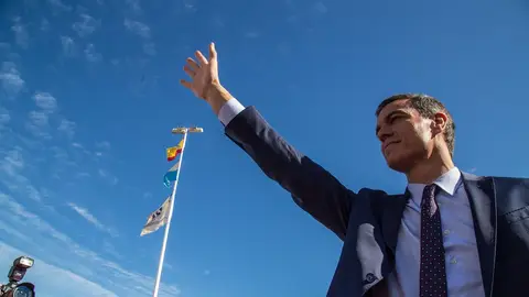 Pedro Sánchez en un acto electoral en Los Alcázares Pedro Sánchez en un acto electoral en Los Alcázares