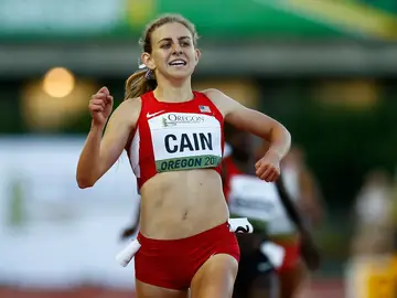 Mary Cain durante una competición Mary Cain durante una competición