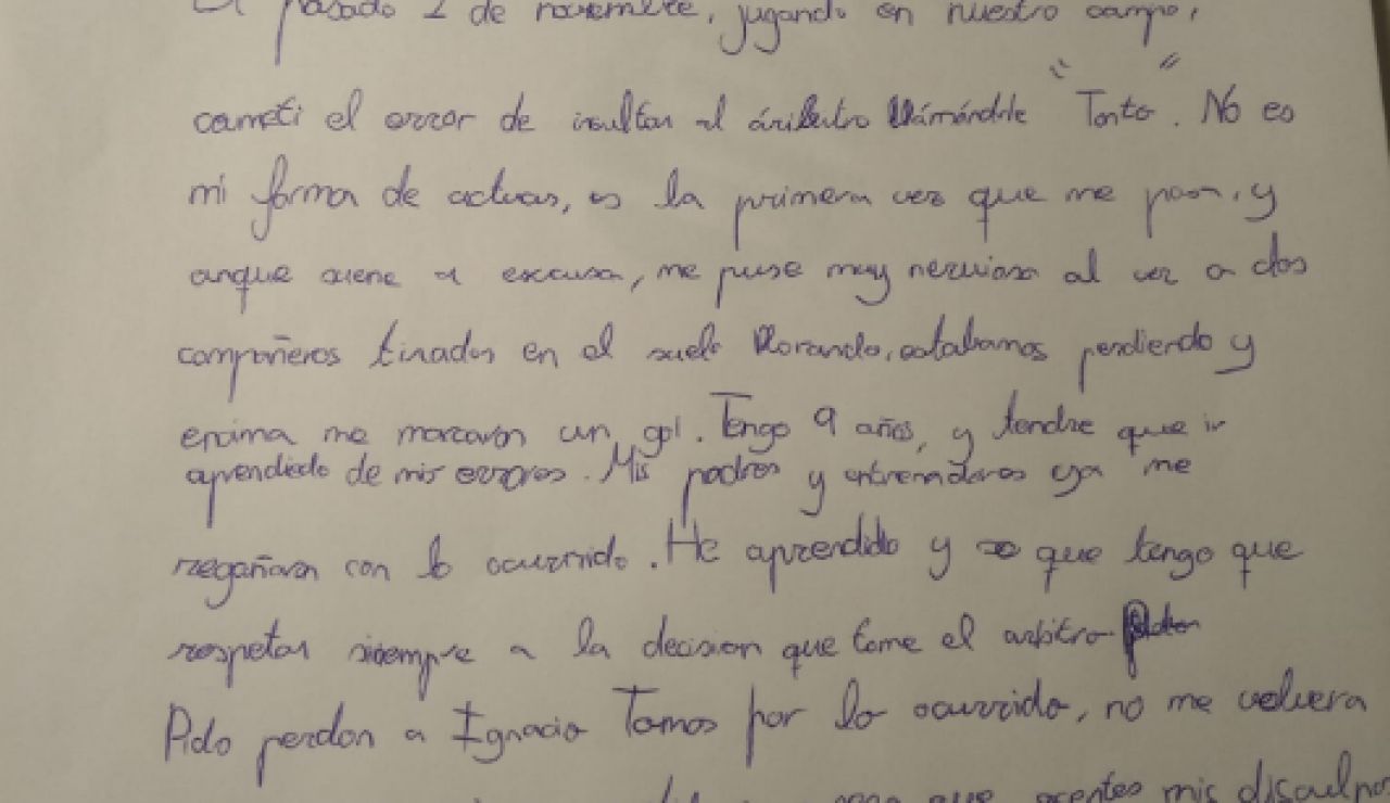 La carta de Sergio al colegio de árbitros La carta de Sergio al colegio de árbitros