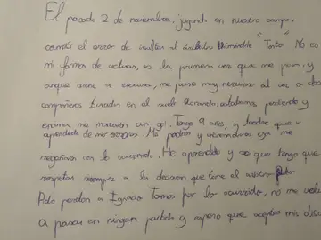 La carta de Sergio al colegio de árbitros La carta de Sergio al colegio de árbitros