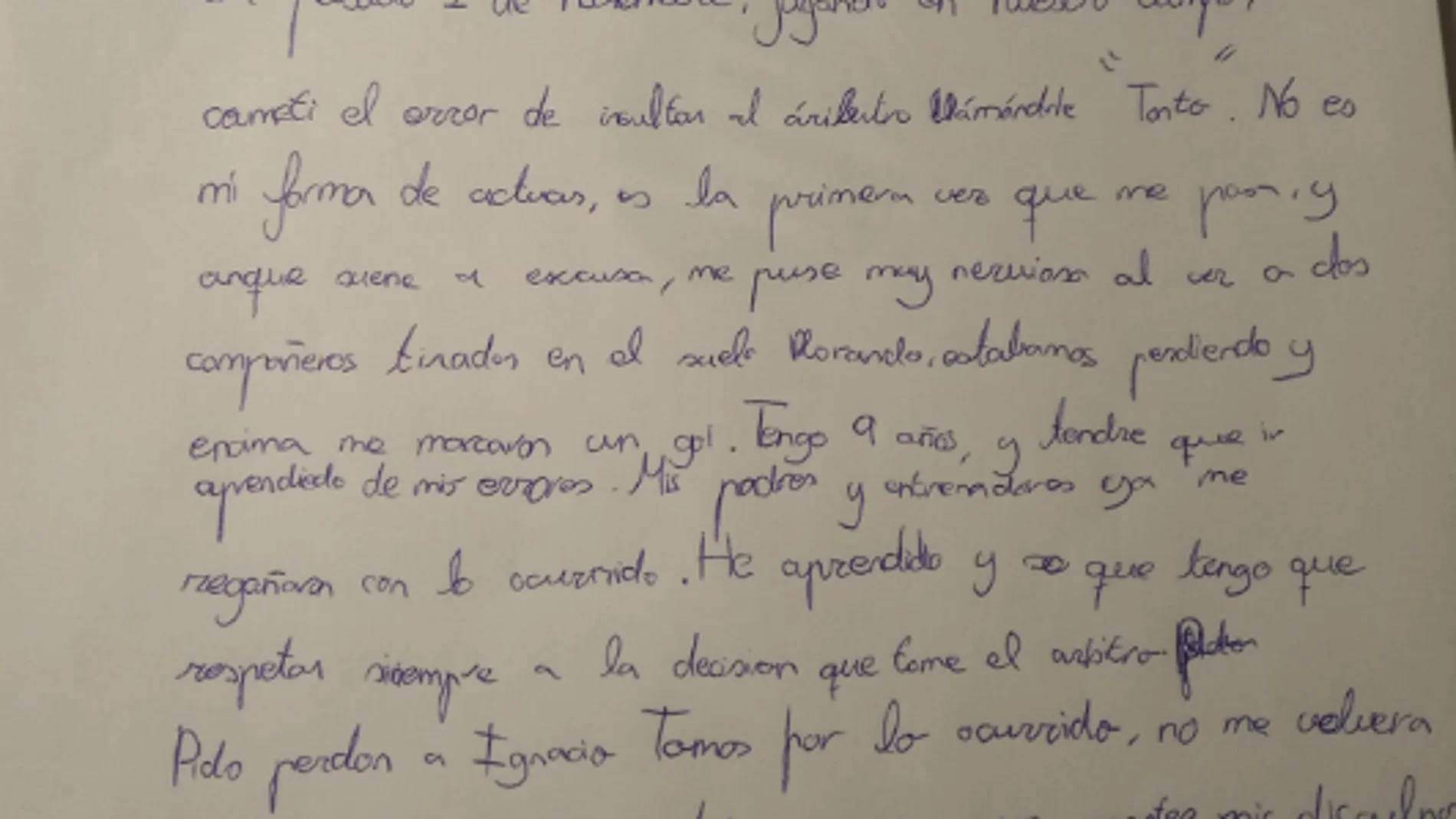La carta de Sergio al colegio de árbitros La carta de Sergio al colegio de árbitros