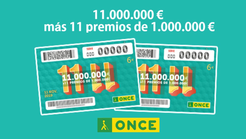 Sorteo 11 del 11 e la ONCE 2019: Horario y premios del sorteo del 11 de noviembre