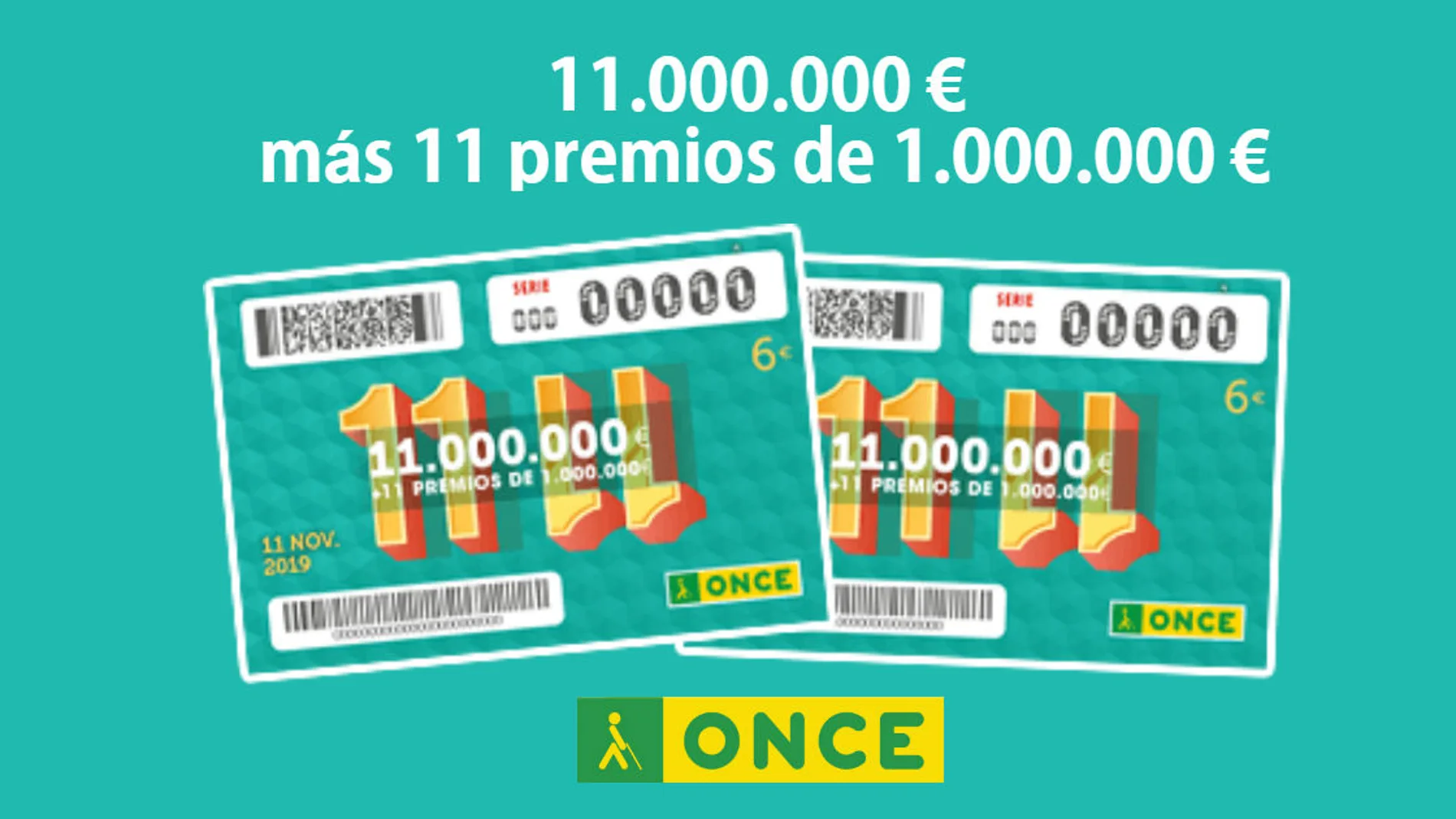 Sorteo 11 del 11 e la ONCE 2019: Horario y premios del sorteo del 11 de noviembre Sorteo 11 del 11 e la ONCE 2019: Horario y premios del sorteo del 11 de noviembre