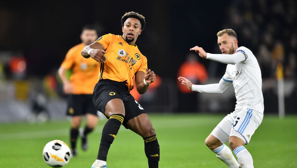 Adama Traoré, en un partido con el Wolverhampton