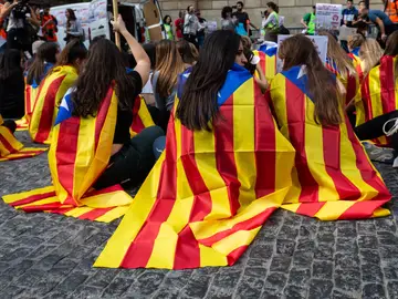 Acampada independentista en Barcelona Acampada independentista en Barcelona