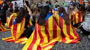 Acampada independentista en Barcelona