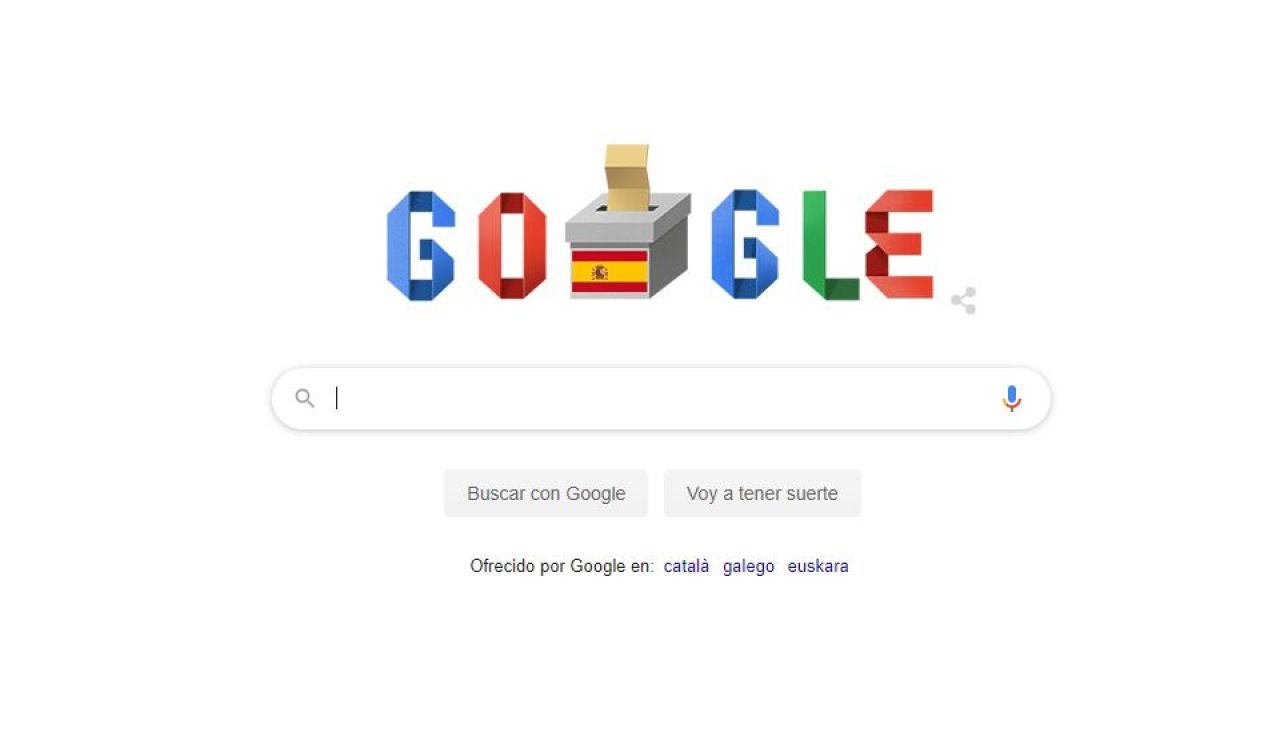 El 'doodle' de Google por las elecciones del 10-N El 'doodle' de Google por las elecciones del 10-N