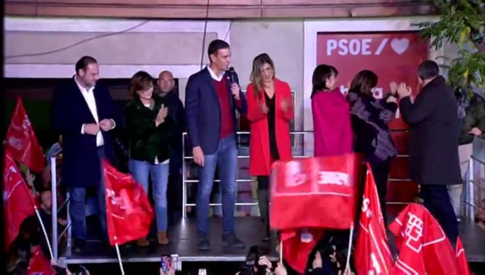 Pedro Sánchez tras el resultado de las elecciones generales, vídeo en directo