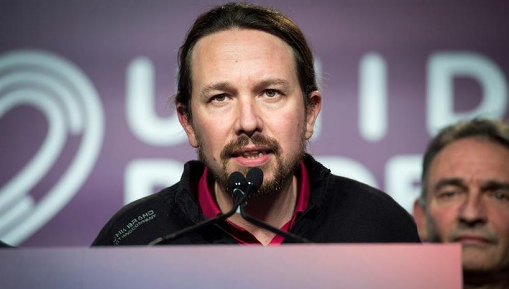 El secretario general de Unidas Podemos, Pablo Iglesias