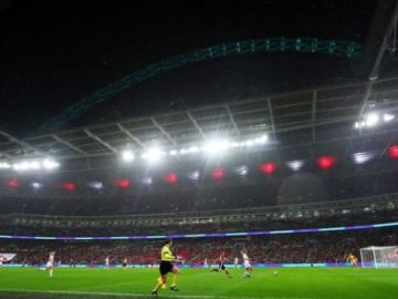Wembley durante el partido femenino entre Inglaterra y Alemania