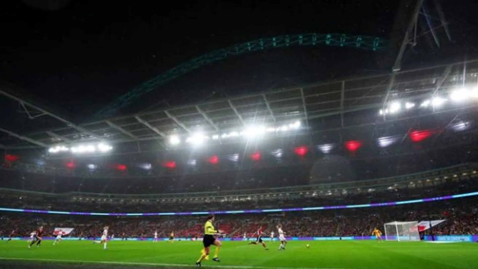 Wembley durante el partido femenino entre Inglaterra y Alemania Wembley durante el partido femenino entre Inglaterra y Alemania