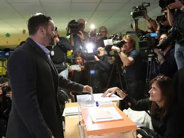 Santiago Abascal votando el 10-N Santiago Abascal votando el 10-N