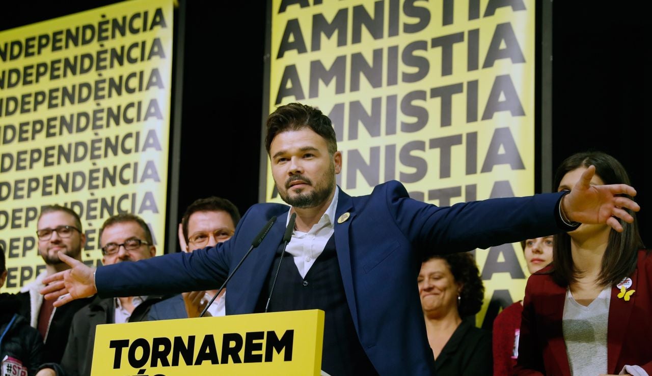 El cabeza de lista al Congreso por ERC, Gabriel Rufián El cabeza de lista al Congreso por ERC, Gabriel Rufián