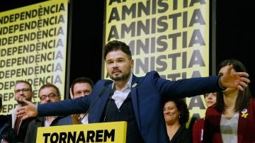 El cabeza de lista al Congreso por ERC, Gabriel Rufián El cabeza de lista al Congreso por ERC, Gabriel Rufián