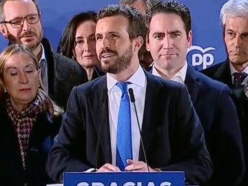 Pablo Casado, en su discurso tras el 10N