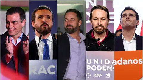 Los líderes de los partidos políticos tras conocer los resultados del 10-N Los líderes de los partidos políticos tras conocer los resultados del 10-N