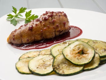 Pechuga de pollo rellena con calabacín Pechuga de pollo rellena con calabacín