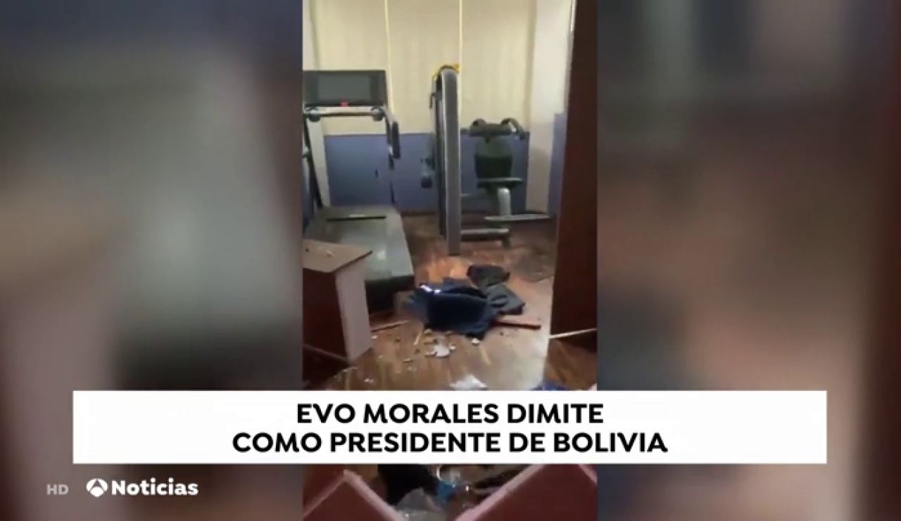 Asaltan la casa de Evo Morales después de que anunciara su dimisión como presidente de Bolivia Asaltan la casa de Evo Morales después de que anunciara su dimisión como presidente de Bolivia