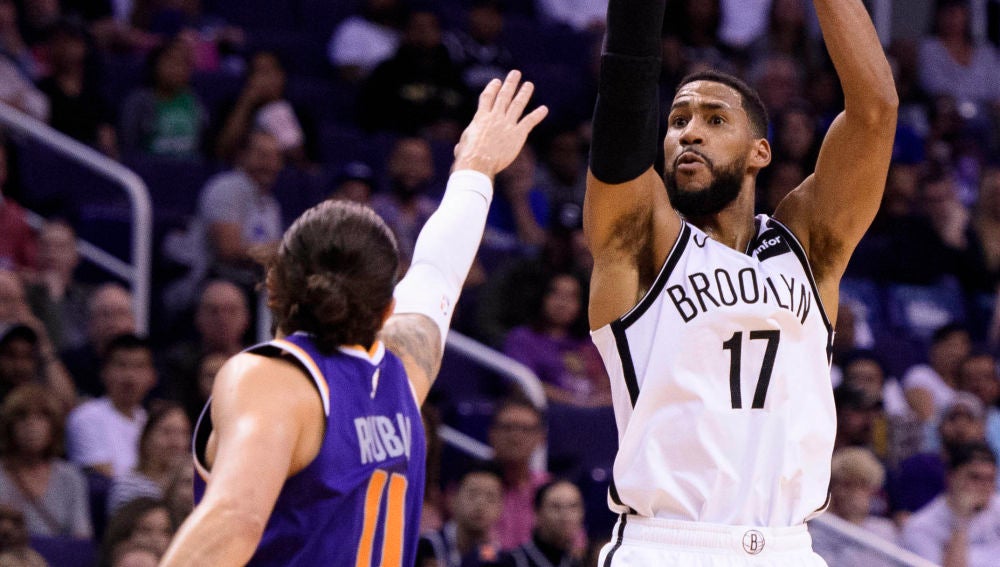Ricky Rubio, en acción ante los Nets