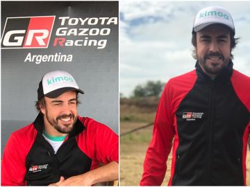 Fernando Alonso en el acto de Toyota en Argentina