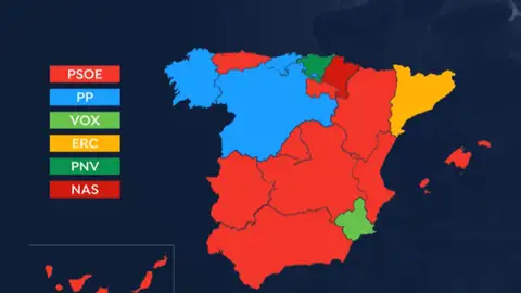 Así es el mapa electoral en las elecciones generales 2019 Así es el mapa electoral en las elecciones generales 2019