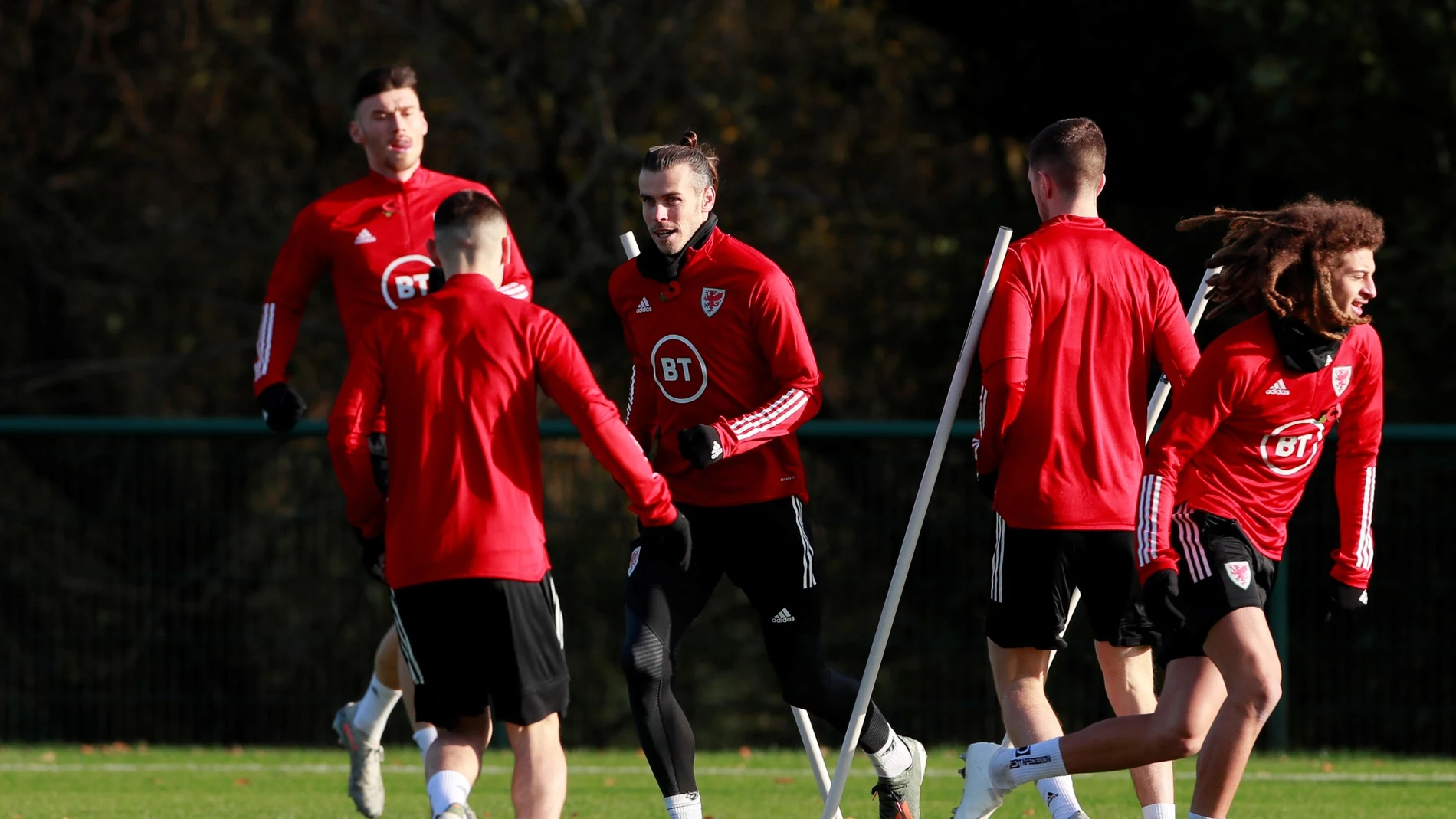 Bale entrenando con la selección de Gales Bale entrenando con la selección de Gales