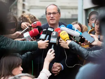 Quim Torra, tras ejercer su derecho al voto el pasado domingo 10N Quim Torra, tras ejercer su derecho al voto el pasado domingo 10N