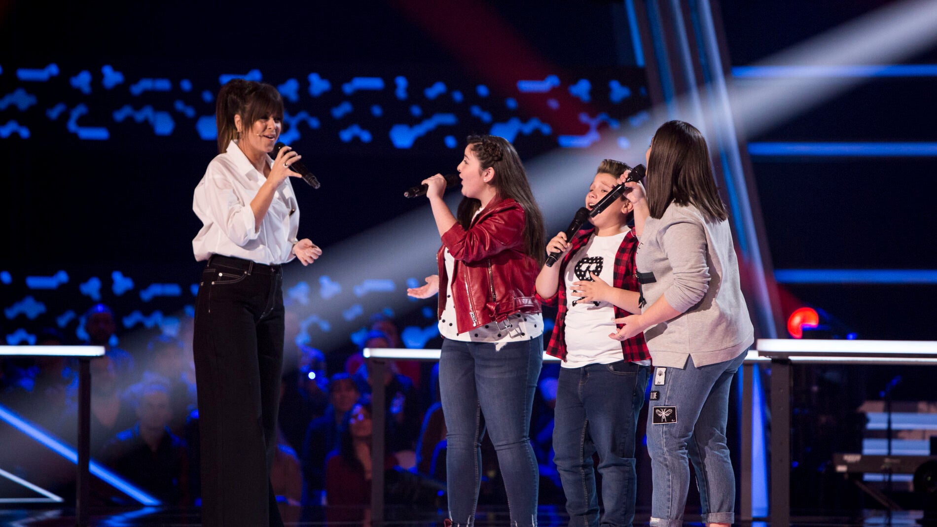 Vanesa Martín canta ’90 Minutos’ con Paola Casas, Juan Manuel Segovia y María Calero en las Batallas de ‘La Voz Kids’