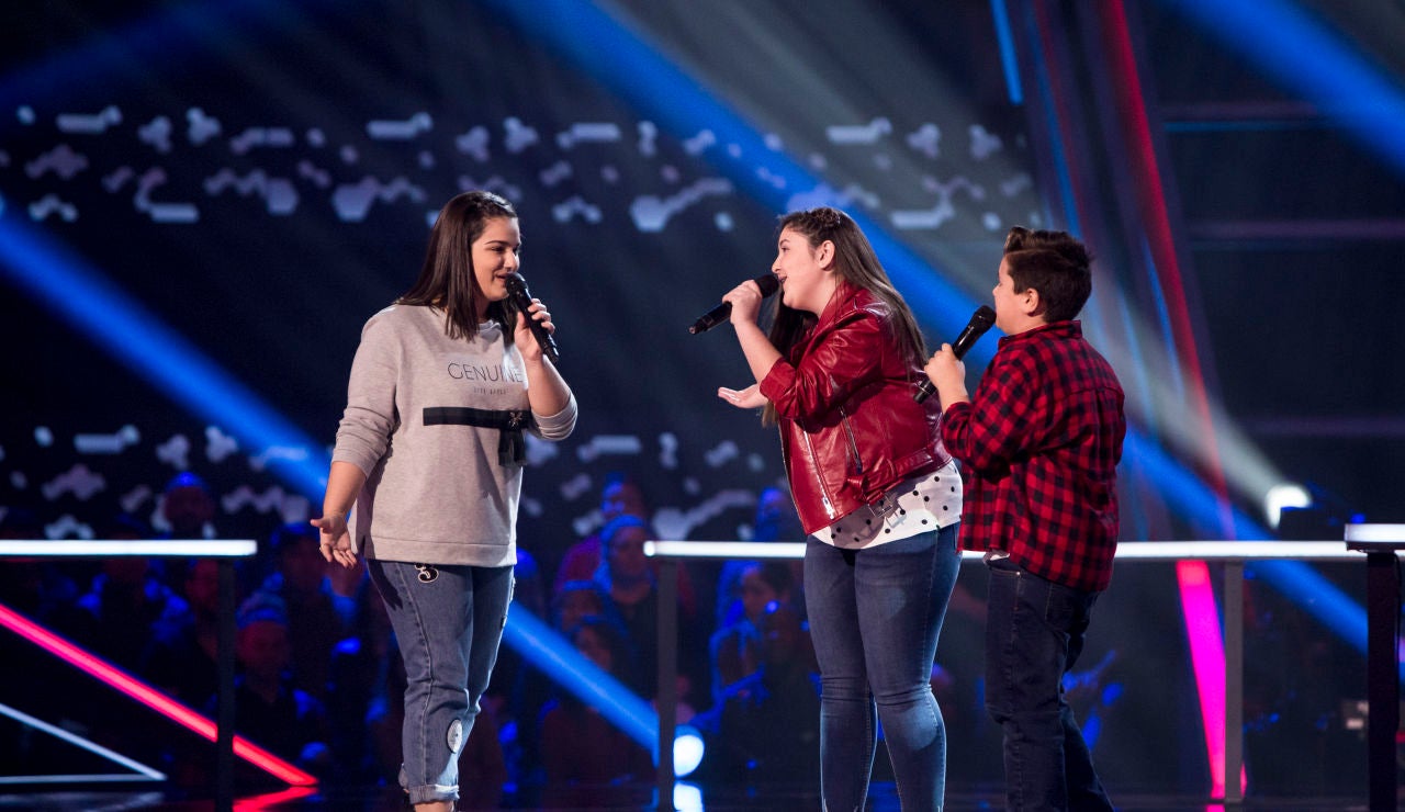 Paola Casas, Juan Manuel Segovia y Mar&iacute;a Calero cantan &rsquo;90 Minutos&rsquo; en las Batallas de &lsquo;La Voz Kids&rsquo;